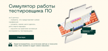 Онлайн-интенсив «Симулятор работы тестировщика ПО»